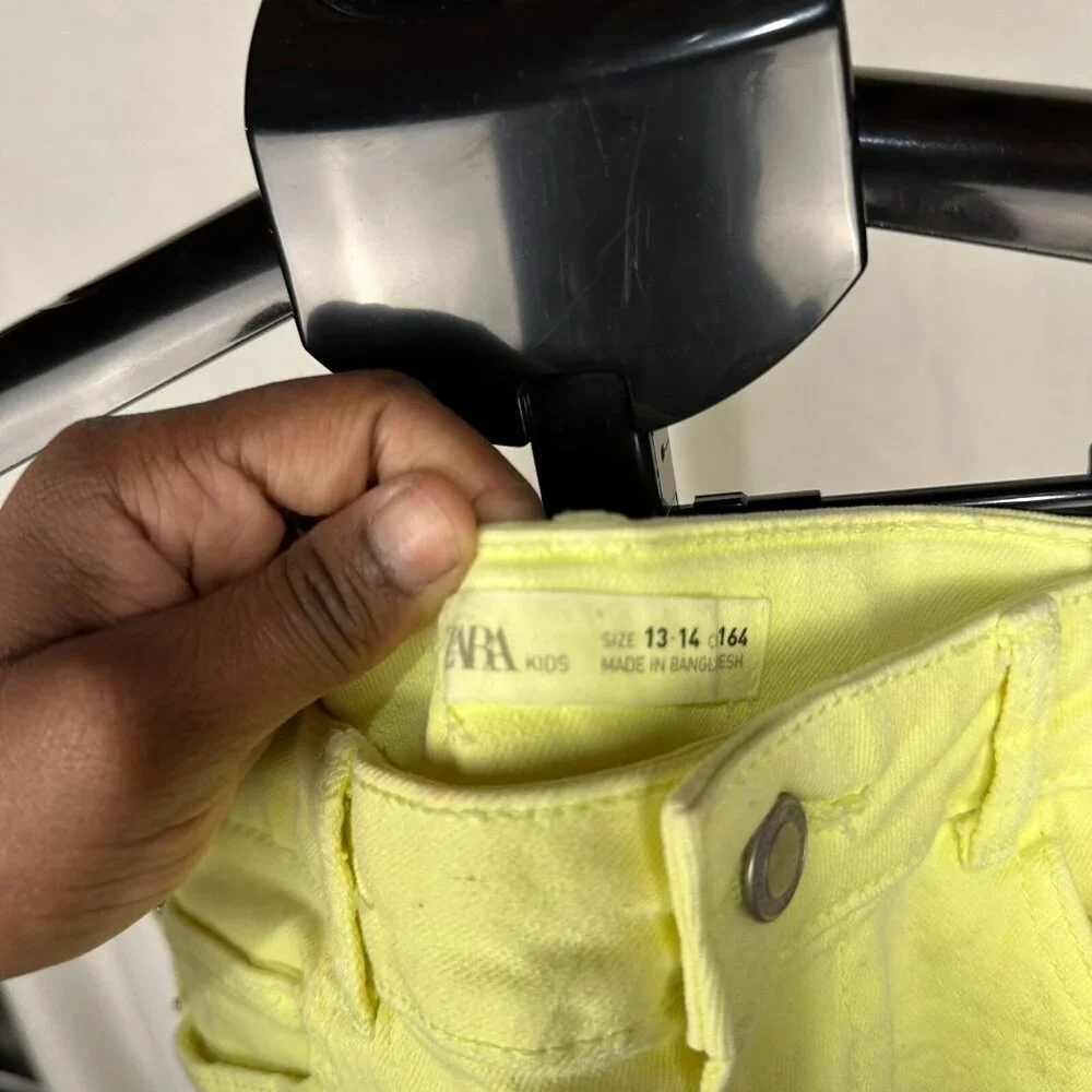 Zara kids yellow jean shorts‎ size 13